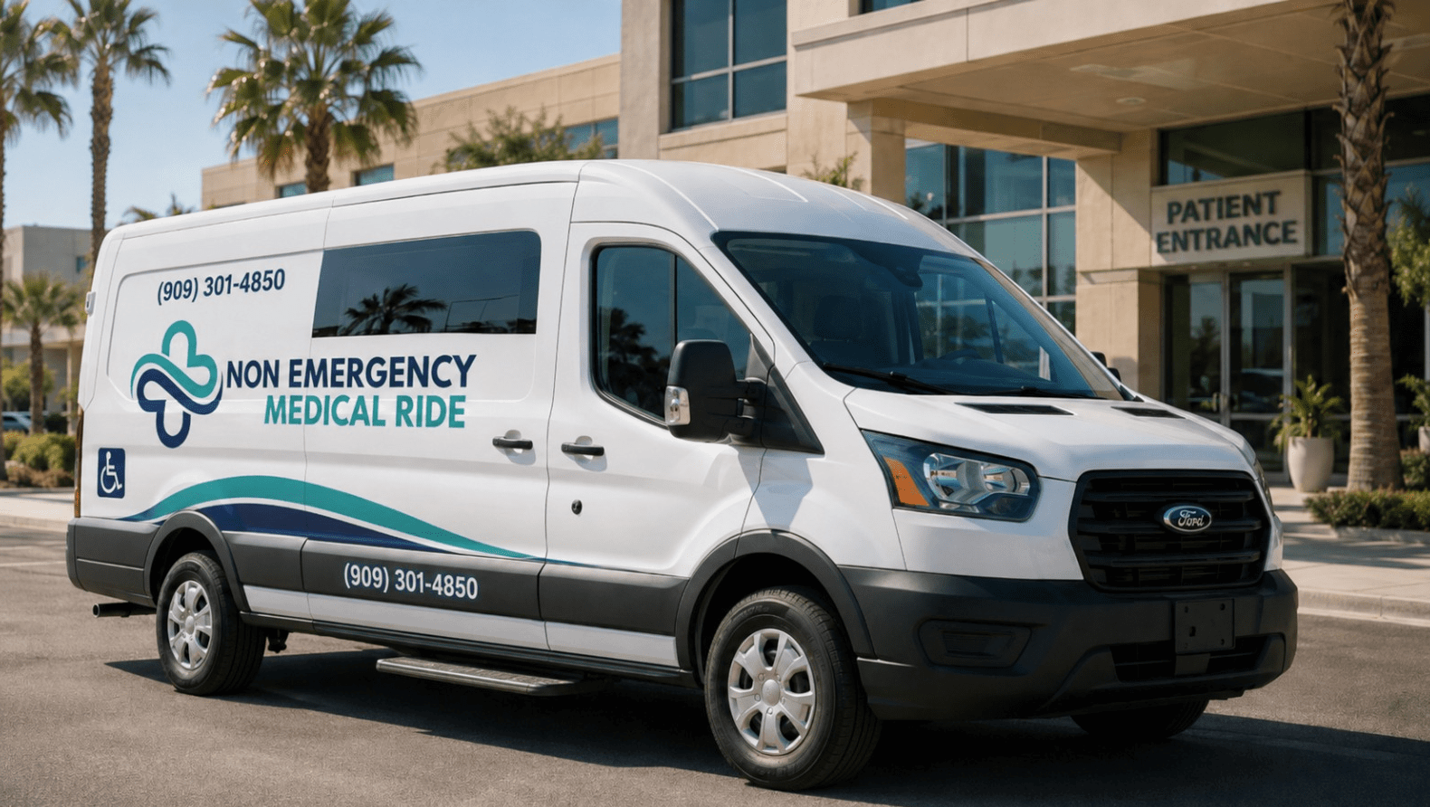Non Emergency Medical Ride vehicle providing medical transportation in Los Angeles County, California