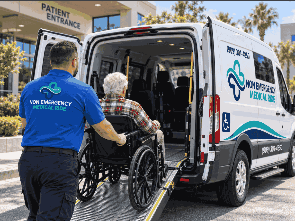 Wheelchair accessible medical transportation provided by Non Emergency Medical Ride in Los Angeles County